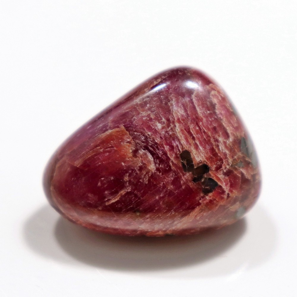 Tumbled Stone: Ruby, Red Corundum from India, Fluorescent (RUB54)