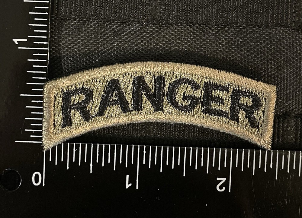 Special Forces Airborne Ranger Tabs Army Tactical 11B Hook Loop Patch Tan