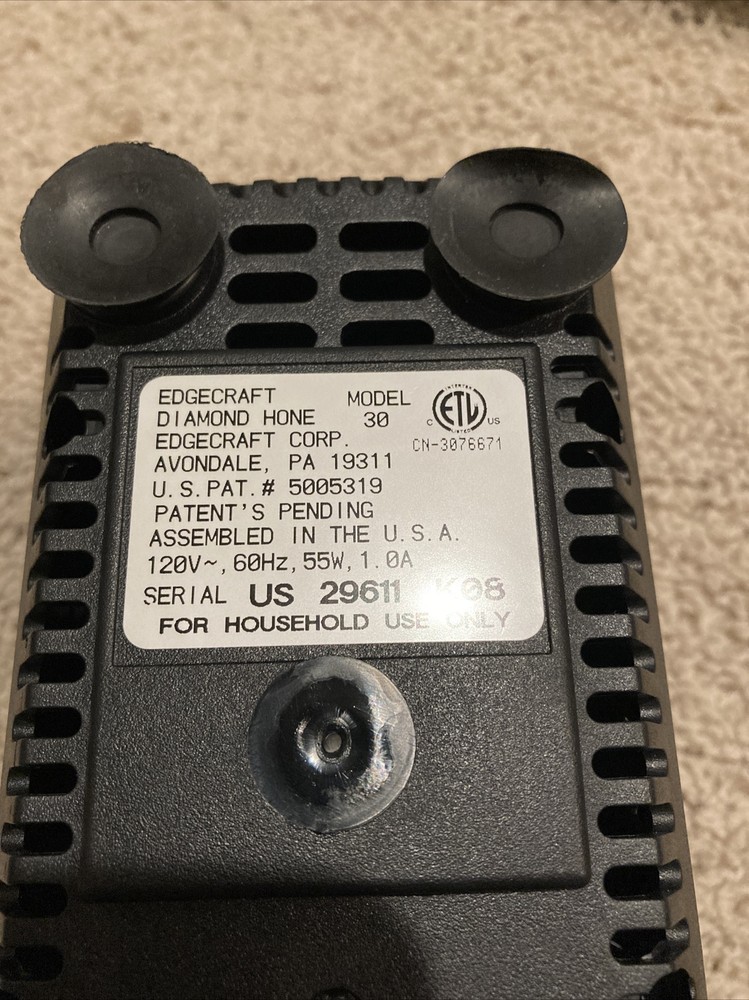 Electric Edgecraft- Diamond Hone Sharpener Model 30 Black (Tested)