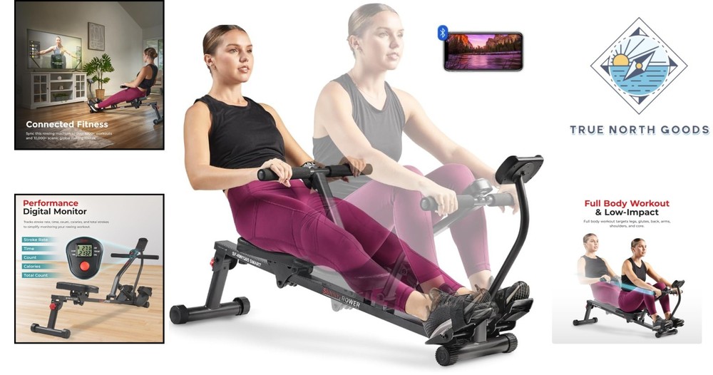 Hydraulic Rowing Machine with Integrated App Holder – Ultimate Home Workout Gear