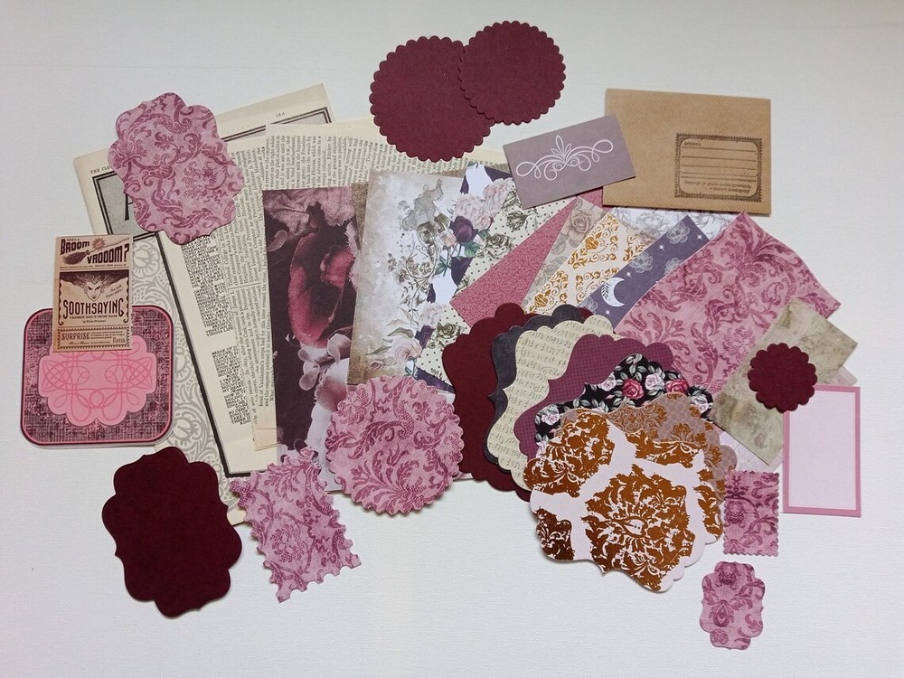 Gothic Victorian Junk Journal Kit - Vintage Scrapbook Pack