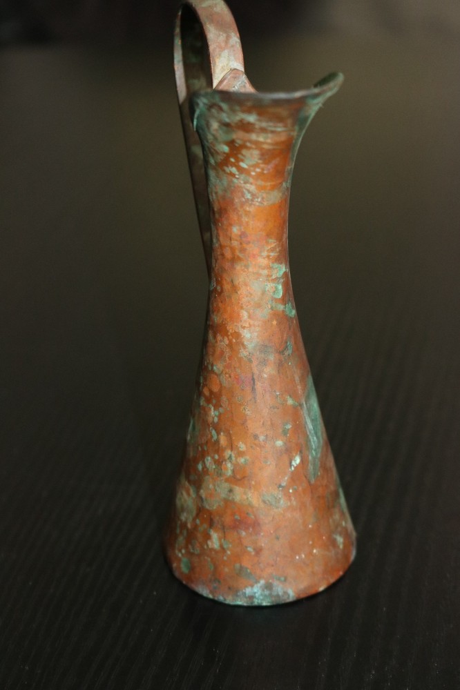 Small Vintage Hand Hammered Copper Pitcher 6"