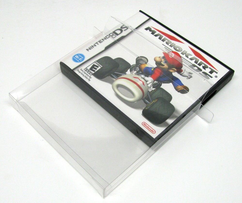 5x NINTENDO DS CIB GAME BOX -CLEAR PLASTIC PROTECTIVE BOX PROTECTOR SLEEVE CASE