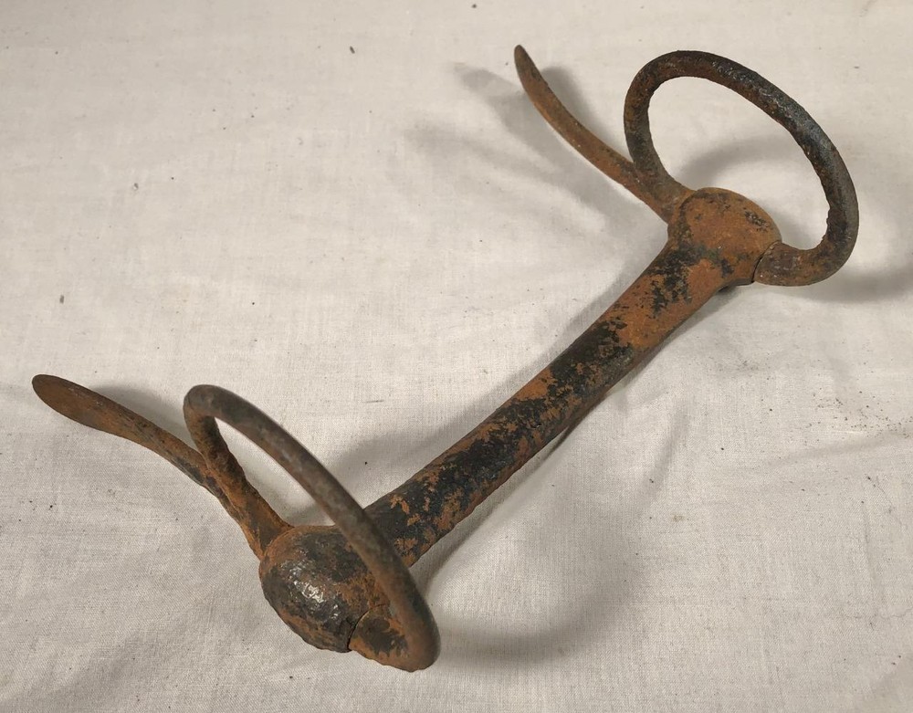 ANTIQUE IRON WORK HORSE BIT DRAFT HORSE PRIMITIVE FARMING
