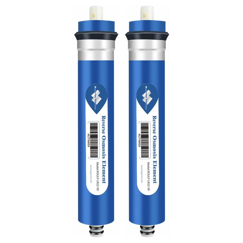 2 Pack 50 GPD RO Membrane Reverse Osmosis System Water Purifier Filter Cartridge