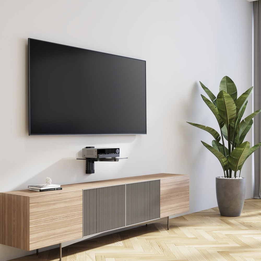 Mount-It! Floating Wall Mounted Shelf Bracket Stand for AV Receiver, Componen...