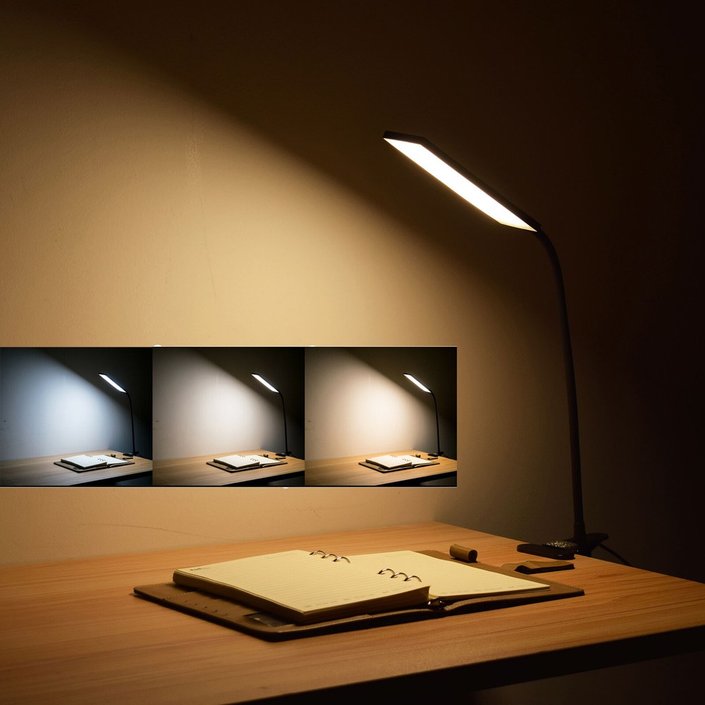 48LED USB LED Dimmable Clip On Desk Lamp Reading Table Night Light