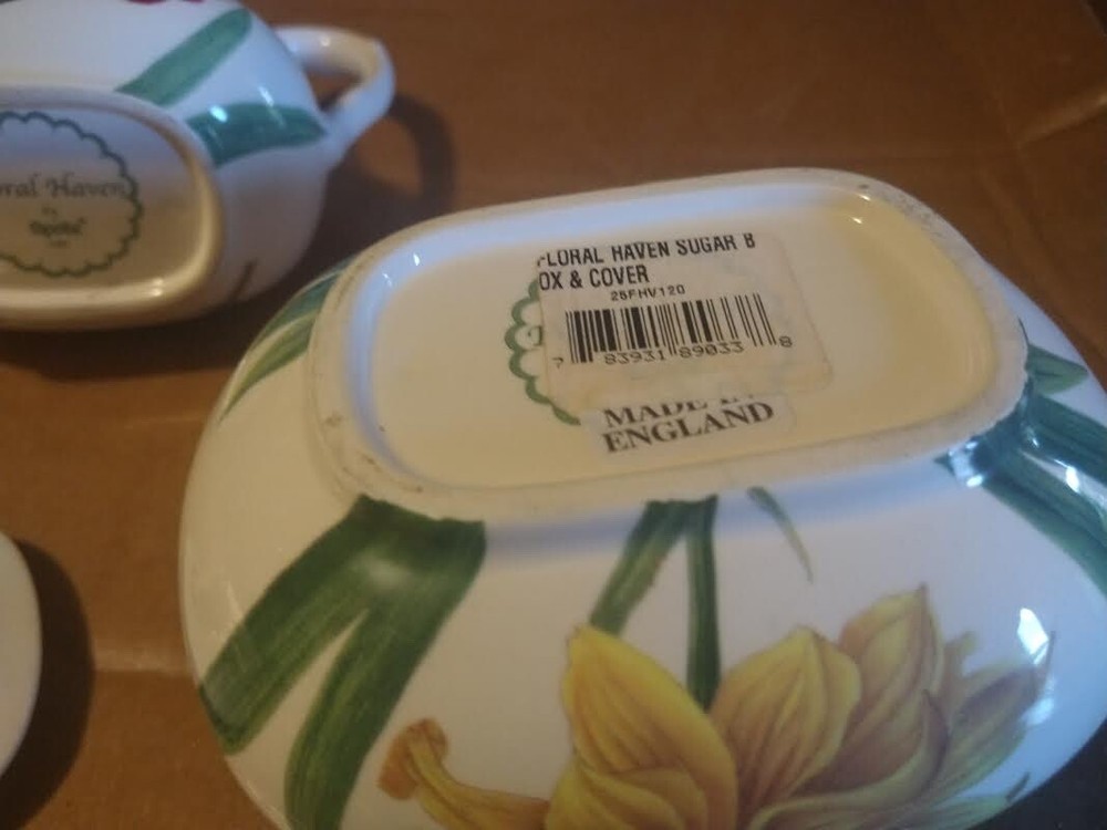 Spode Floral Haven Cream & Sugar