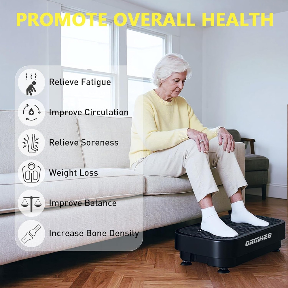 Vibrating Board Exercise Machine, 9 Modes Vibration Platform for Lymphatic Drain