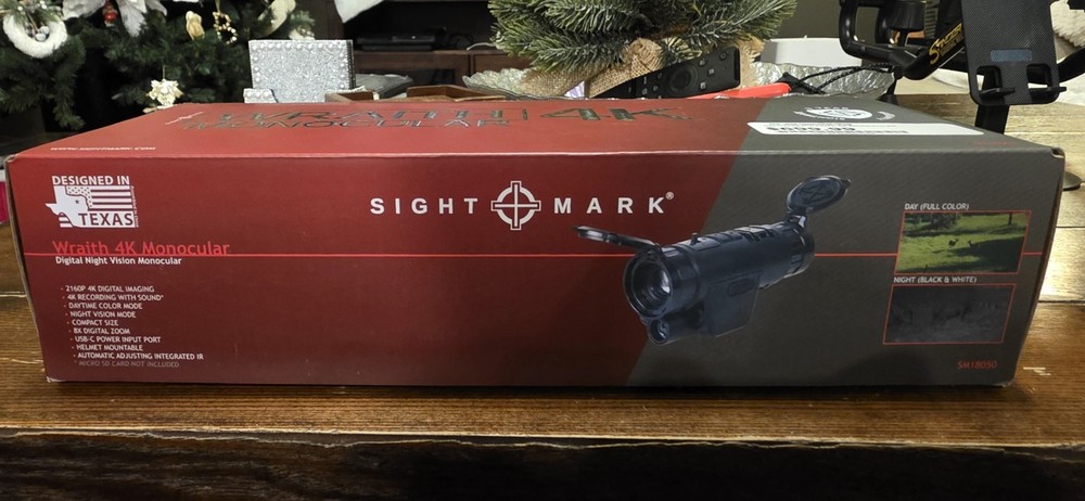 Sightmark Wraith 4K Night Vision Monocular for Rifle with Accessories