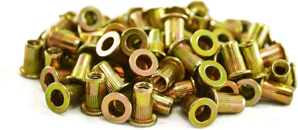 Astro Pneumatic Tool RN4M 100-Piece M4 4Mm Steel Rivet Nuts