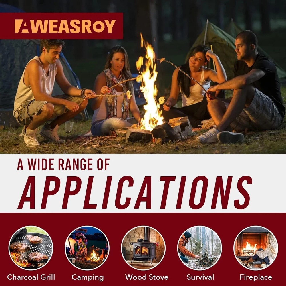 Fire Starter Squares 64, Odorless Fire Starters for Fireplace, Camping..