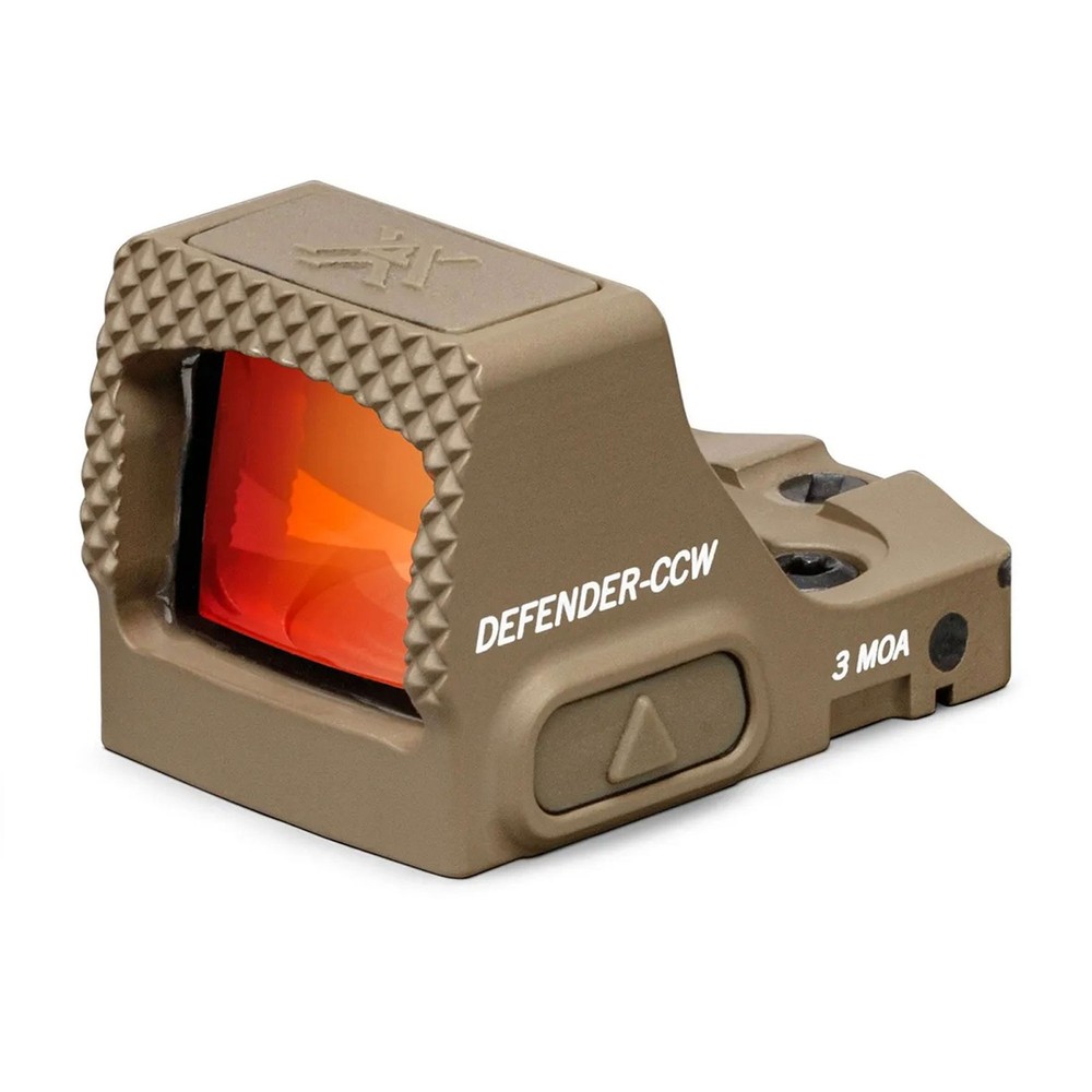 VORTEX Defender-CCW 3 MOA Tan Micro Red Dot Sight with Force On Force Cap, OSFM