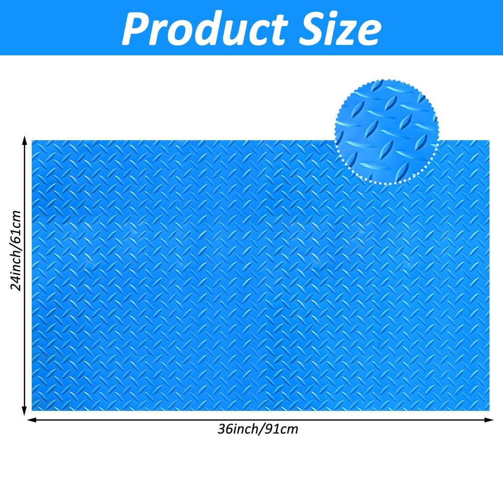 24"x36" Pool Ladder Mat Protective Non-Slip Pool Step Pad with Texture，Protec...