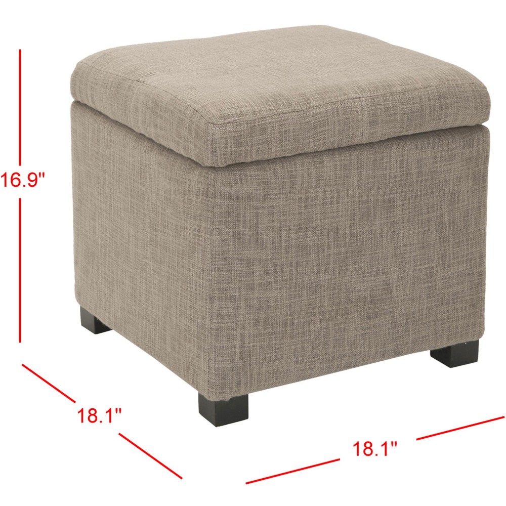 SAFAVIEH Madison Square Ottoman | Stone |