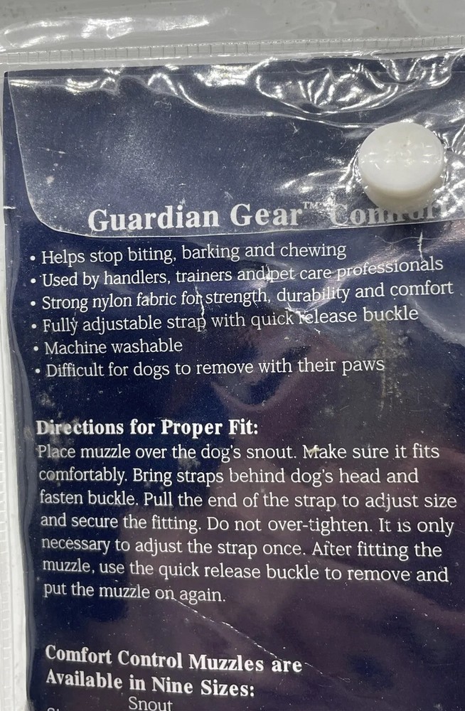 Guardian Gear Lined Muzzle Size 4XL - FAST US SHIPPER