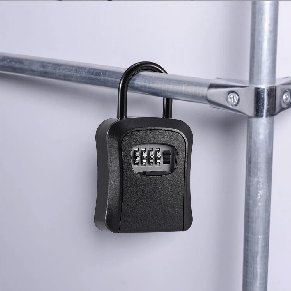 2X 4-Digit Combination Lock Box Wall Mount Security Safe Large Storag Waterproof