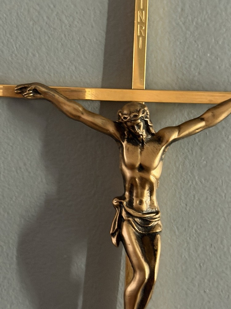 Brass Wall Crucifix