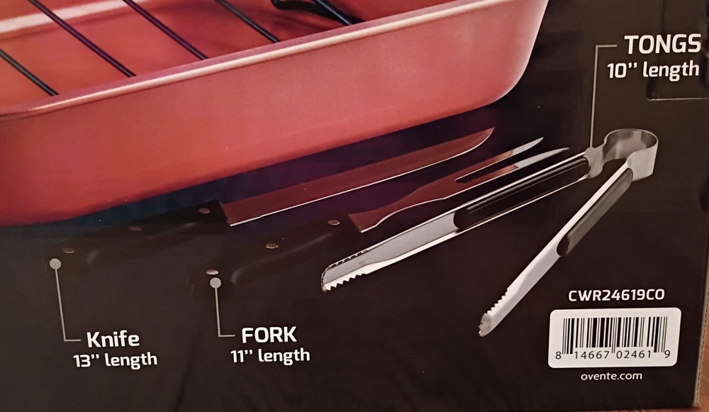 NIB OVENTE ROASTING PAN INCLUDING UTENSILS