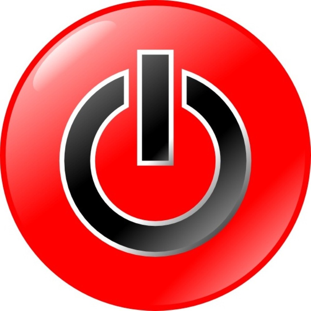 POWER BUTTON HELMET STICKER LAPTOP STICKER TOOLBOX STICKER