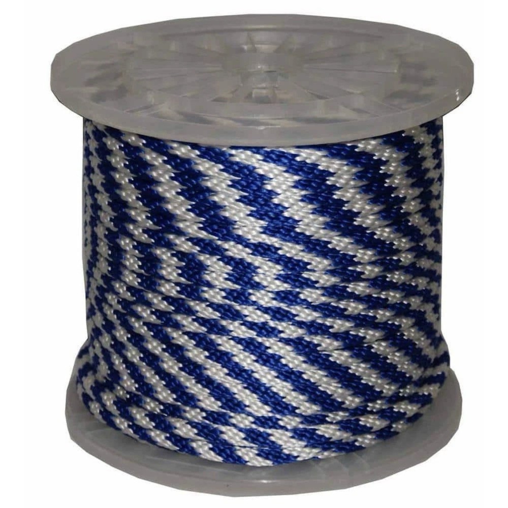 5/8 in. x 200 ft. Solid Braid Multi-Filament Polypropylene Derby Rope in Blue