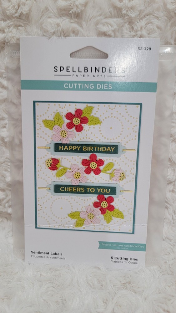 Spellbinders Sentiment Labels 5 Cutting Dies Set S2-328