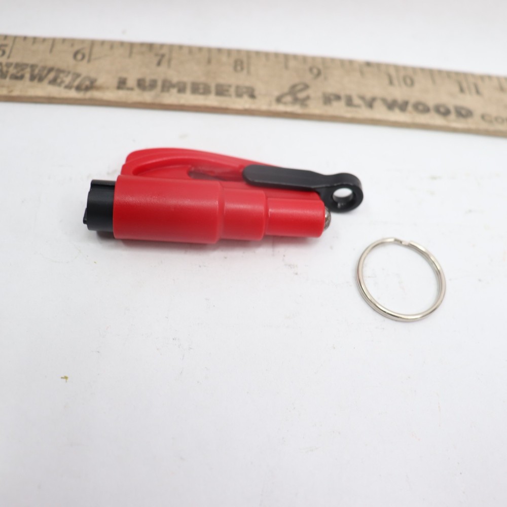 Glass Hammer Car Breaker Multi-Functional Tool Red