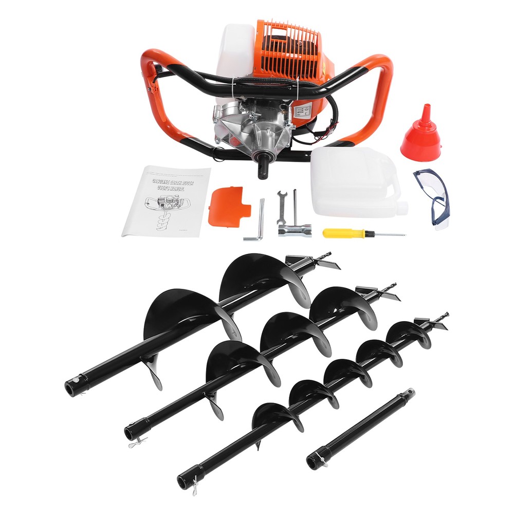 Post Hole Digger, 2.3hp Post Hole Digger With Auger Digging Bits， 2-stroke