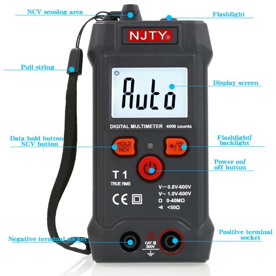 Fully Smart Digital Multimeter Fully Automatic No Need to Change Gears Handheld