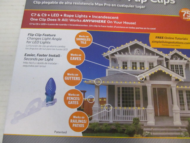 Simple Living Solutions Heavy Duty Max Pro Anywhere Flip Clips, 75 Clips