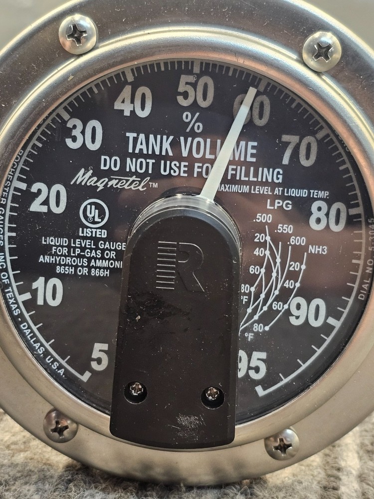 Rochester Liquid Level Gauge Magnetel LP-Gas Or Anhydrous Ammonia 865H Or 866H