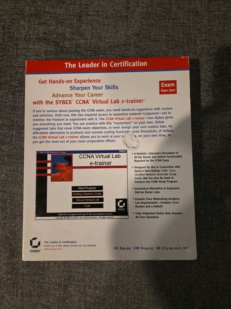 Sybex CCNA Exam 640-507 Virtual Lab Simulation E-trainer