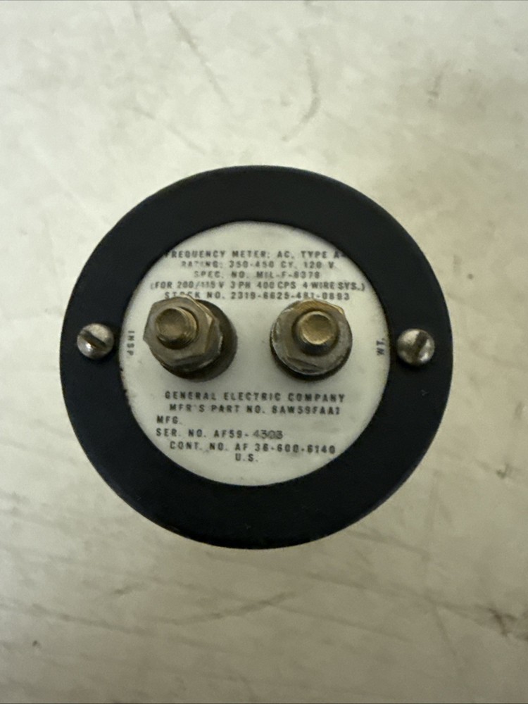 General Electric 8AW59FAA1 AC Frequency Meter