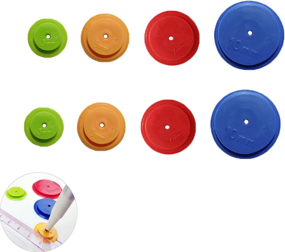 ArrErr 8 Pack Seam Marker Tool 4 Different Sizes Patchwork Tracing Wheel...