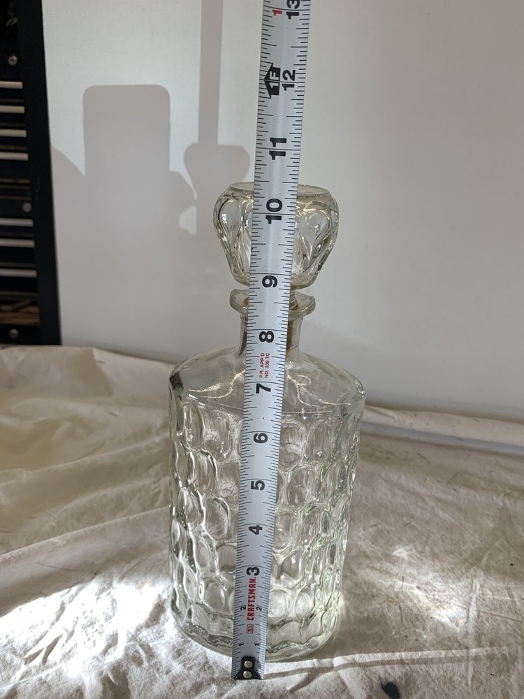 Midcentury Clear Glass Decanter
