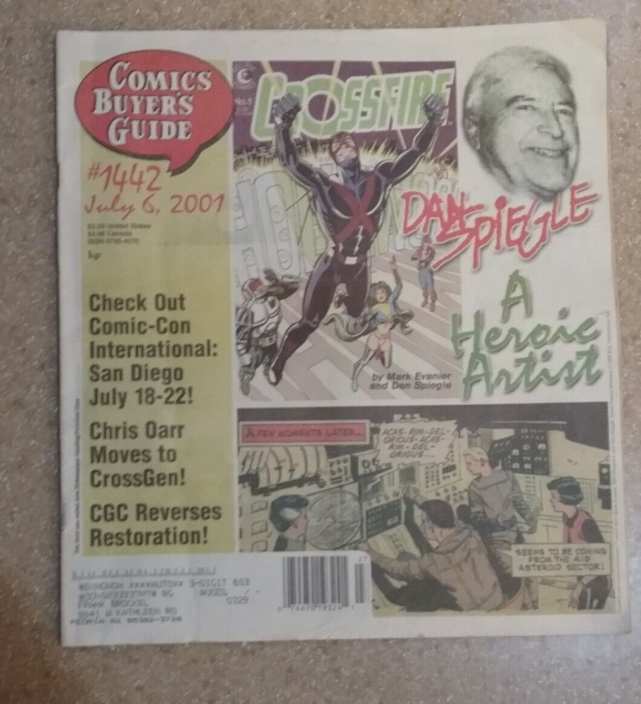 Comic Buyers Guide 7/6/2001 Dan Spiegle Crossfire