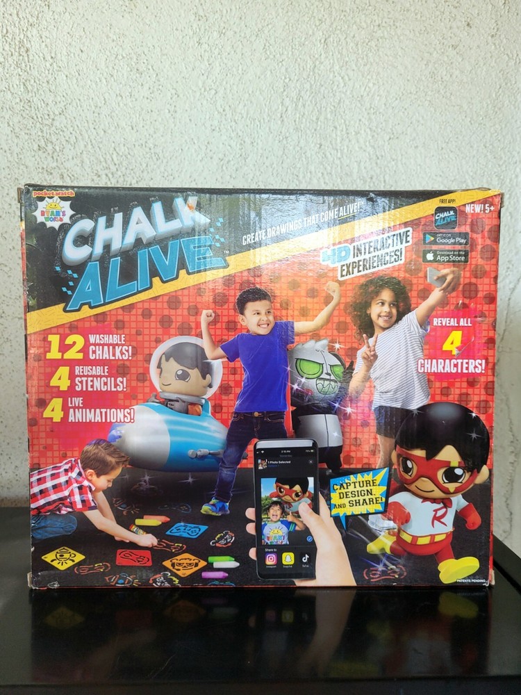 Ryan's World Chalk Alive 4D Interactive Chalk Art NEW!