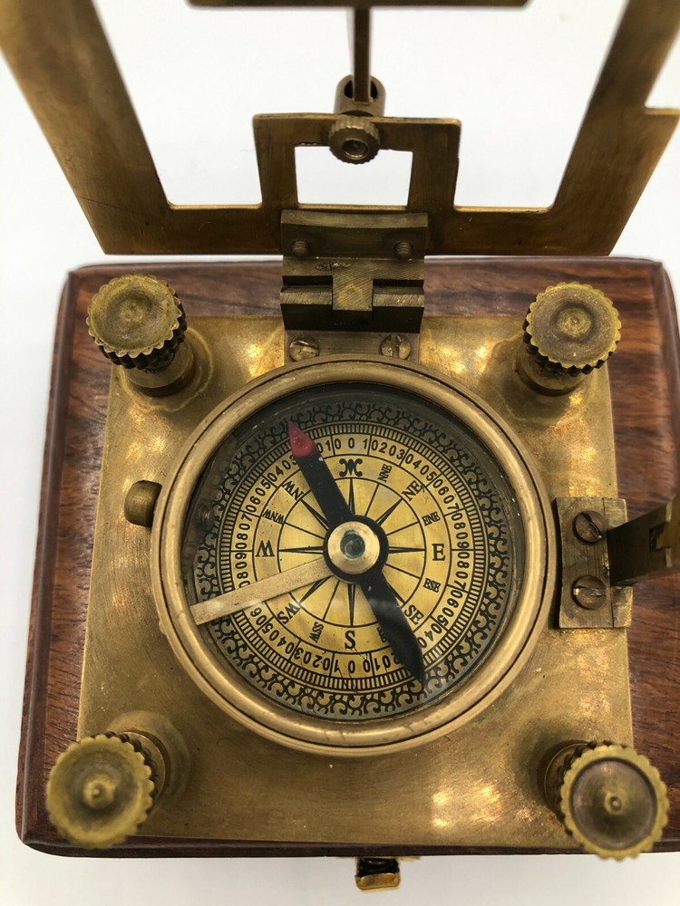 Square Sundial With Wooden Box