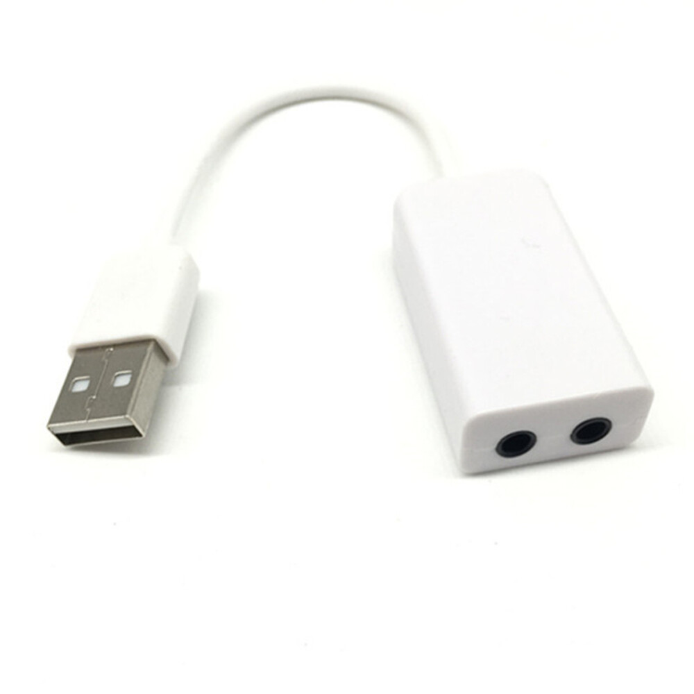 Headphone and Microphone Jacks USB External Stereo Sound Adapter