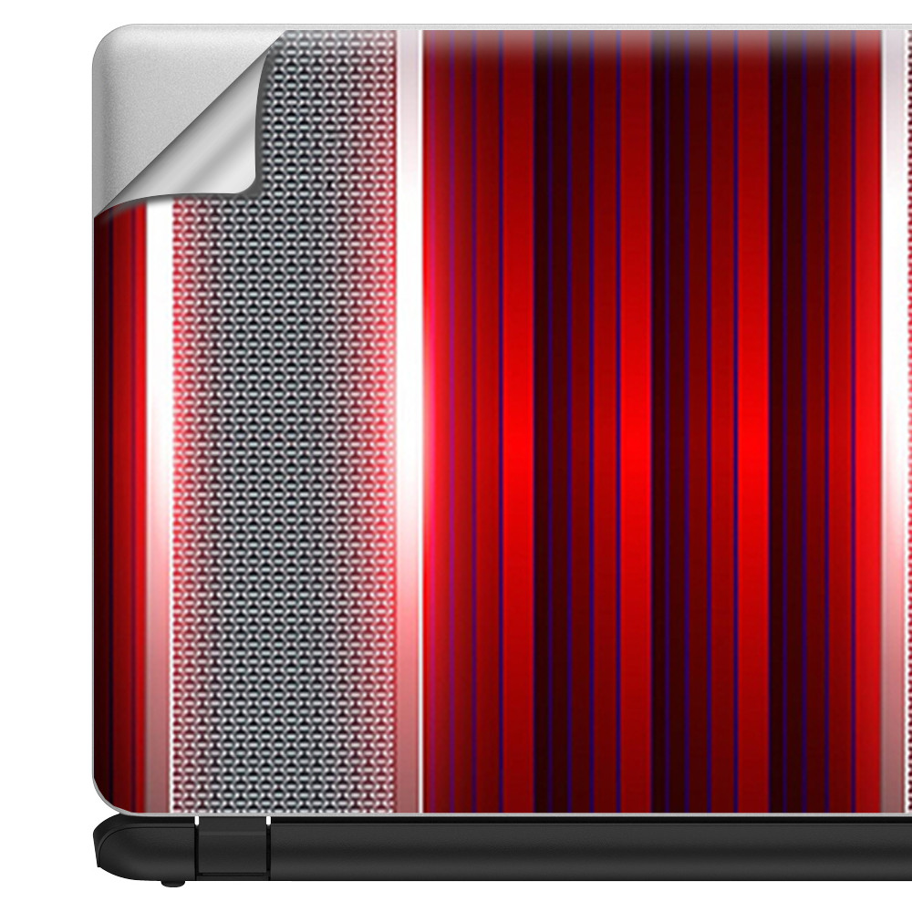 Universal Laptop Skins Wrap for 14" - Red Metal Pattern Screen