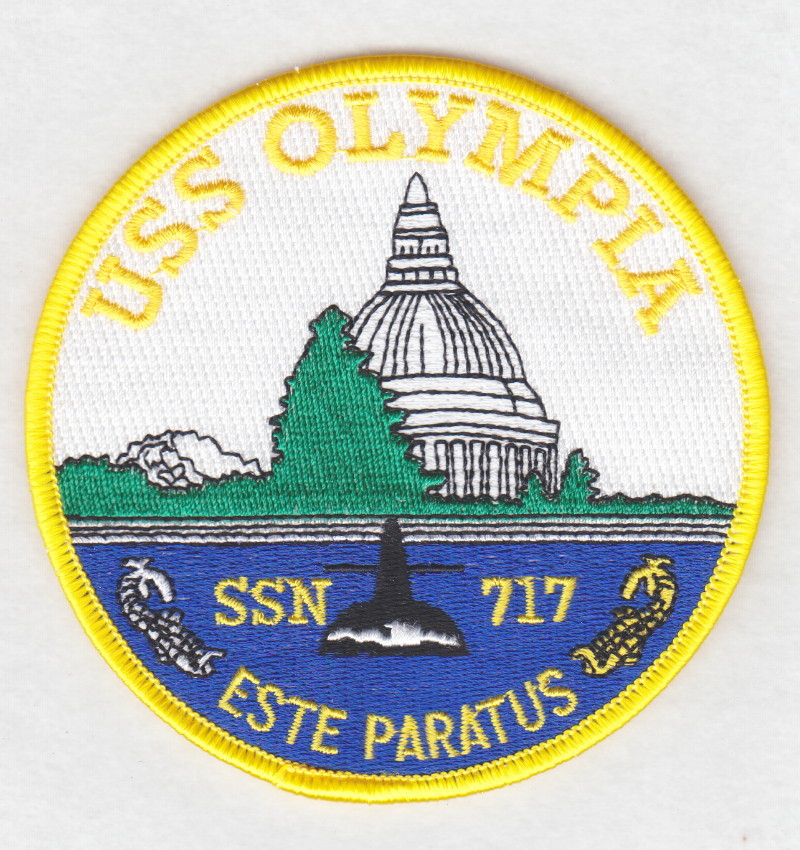 USN Navy Ship Patch: USS Olympia, SSN 717 - 4"