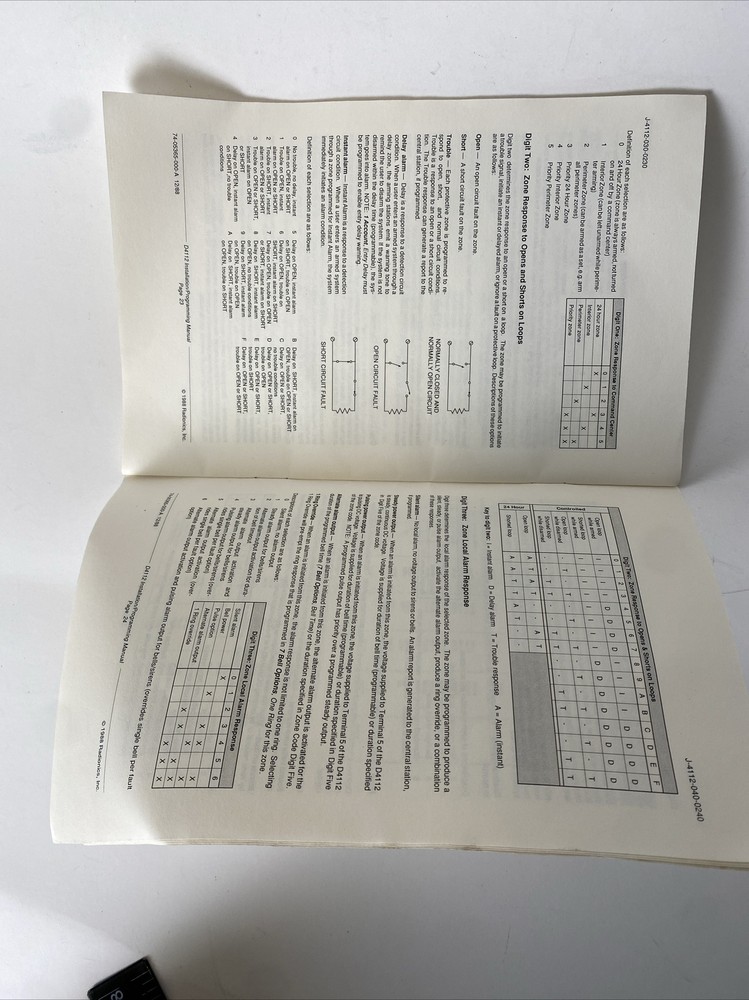 radionics d4112 Control/communicator Instruction Book manual 1988