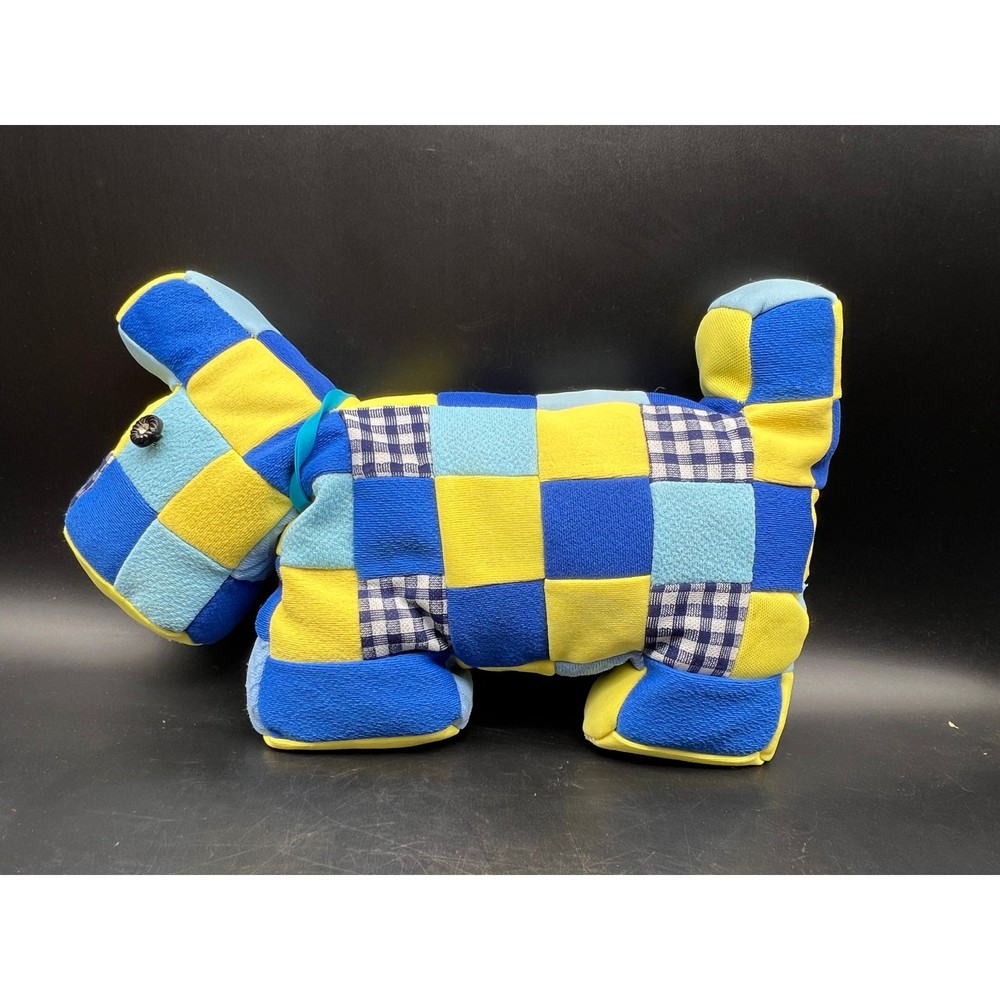 Vintage Patchwork Dog 1970's Stuffed Animal