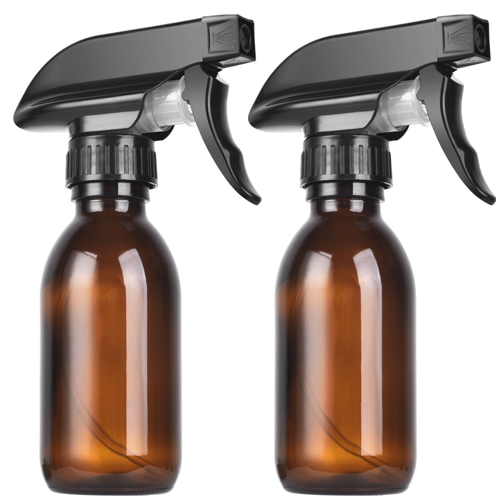 4oz Amber Glass Spray Bottles 2Pack  Refillable for Essential Oils