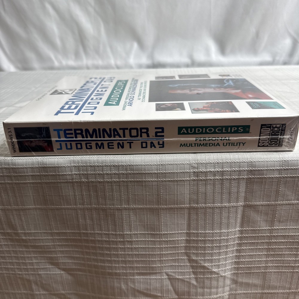 Terminator 2 AudioClips Windows 3.1 PC Software Sound Source VINTAGE SEALED READ