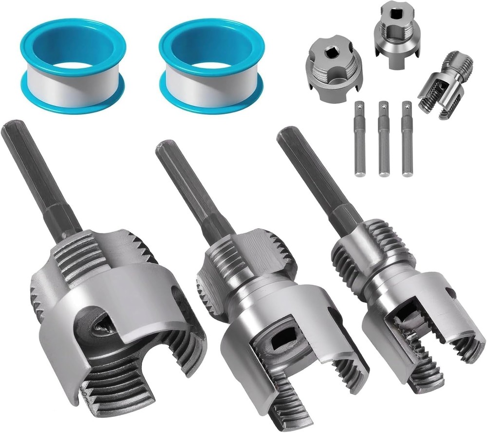 3Pcs Integrated Internal & External Pipe Threading Tool, Pipe Tapping and Thread