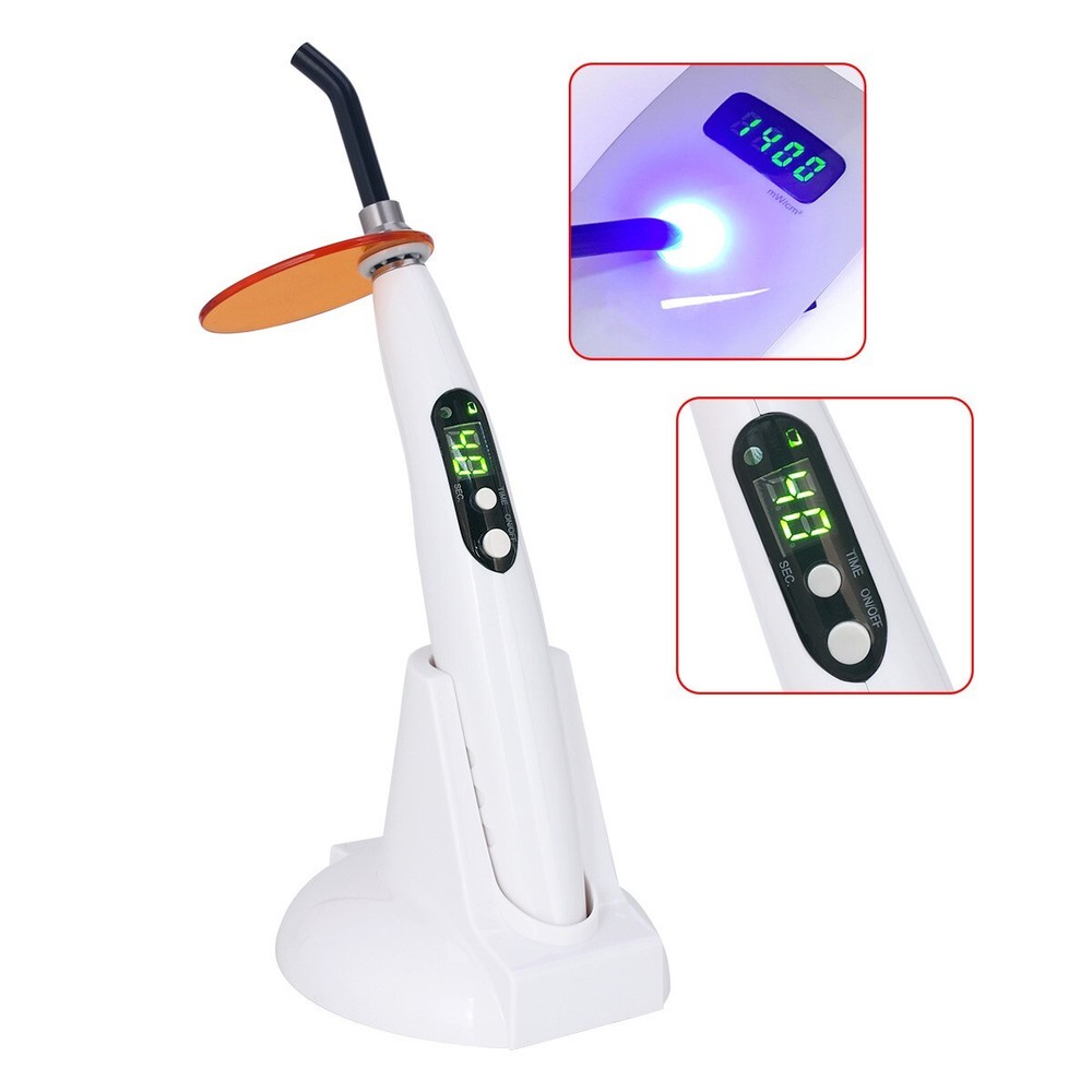 Dental Cordless LED Curing Light Lamp High Wireless Curing Lamp 8 Time setting