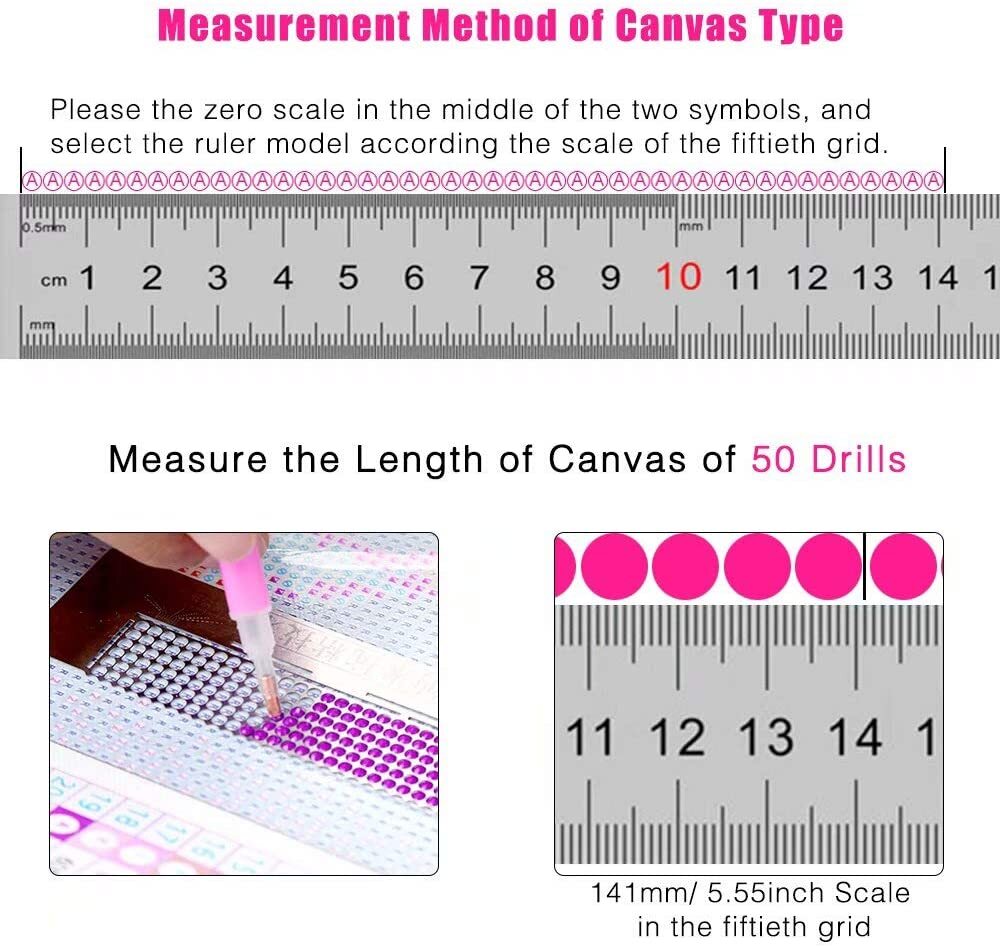 5pcs/set Drawing Ruler 5D Diamond Painting Tools Steel Dotting Drilling Tools