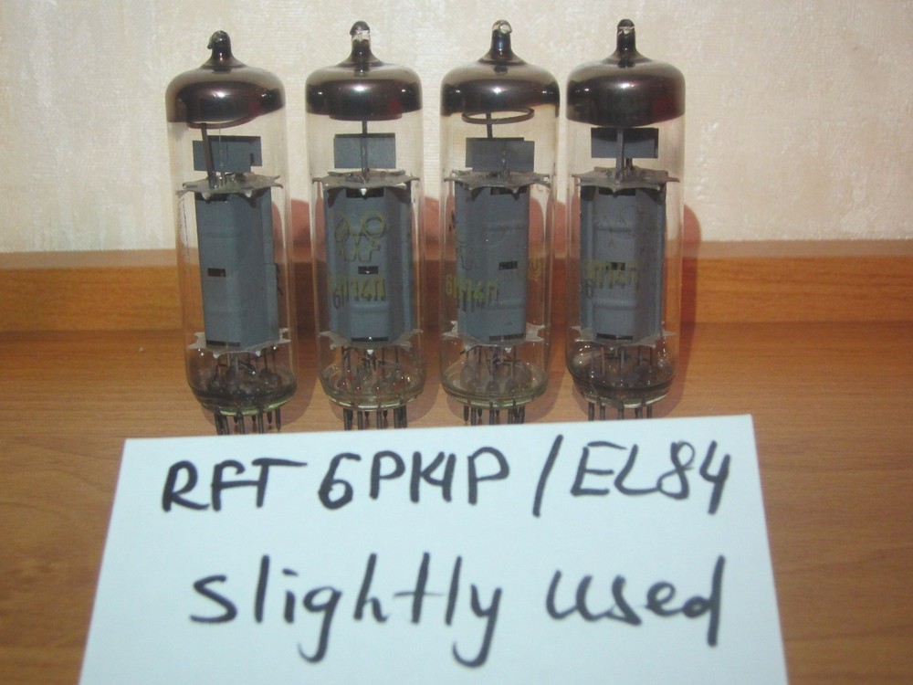 2x RARE RFT 6P14P (EL84, E84L, 6BQ5) OUTPUT PENTODE, MATCHED PAIR #1
