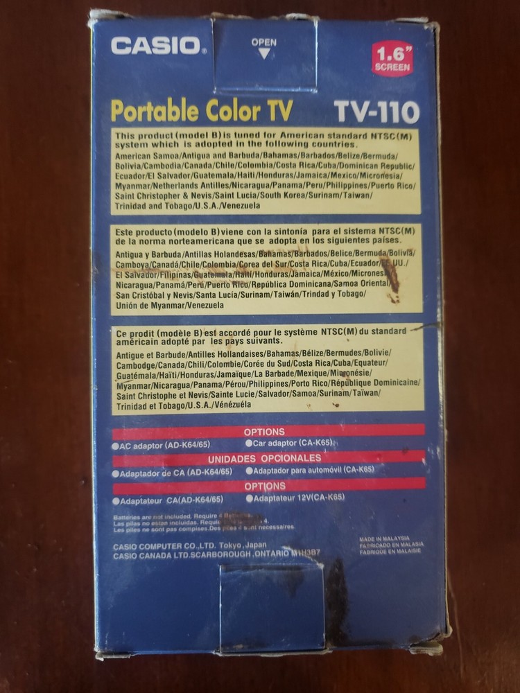 Casio Portable Color Tv